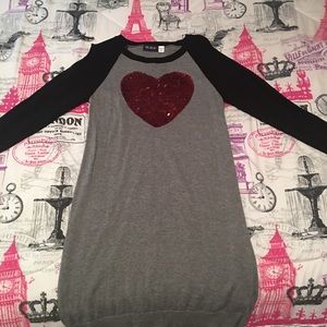 Children’s place flip sequins gray sweater dress